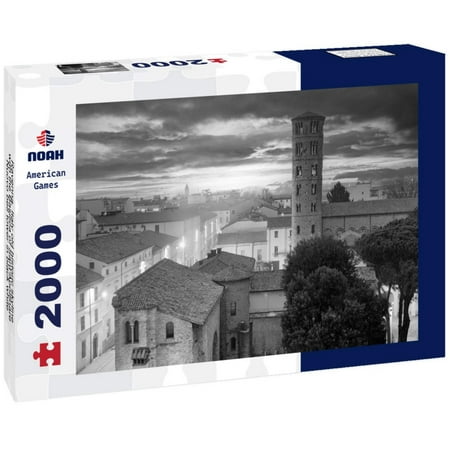 Noah Jigsaw Puzzle Ravenna, Italy old historic skyline with the Basilica of Sant'Apollinare Nuovo bell tower in black white 2000 pieces