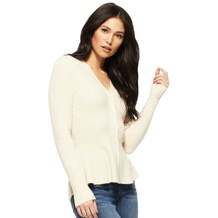Sofia jeans by sofia vergara women's crewneck peplum sweater sales
