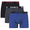 Blue, Grey, Black, variant on Hanes Moves Men's Anti-Chafe Trunk Underwear, X-Temp, 3-Pack, 4" Inseam