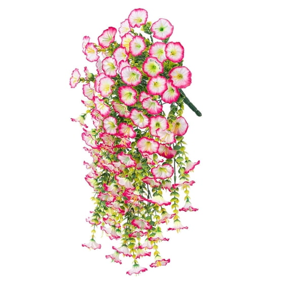 Morning Glory Ivy Vine Artificial Flowers, 75cm Long Fake Flower Garland, Plastic Wrapping Plants for Wall Decor, Ceiling Decoration, Home Wedding Party, Patio, Balcony, Indoor Outdoor Decor
