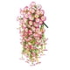 thumbnail image 2 of Cesta colgante de pared con rosas artificiales de 75 cm | Flores artificiales envueltas en plástico | Decoración de techo para salón | Adorno floral para interior y exterior, 2 of 9