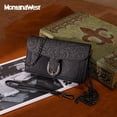 thumbnail image 7 of Montana West Women's Small Crossbody Purse Stylish Western Designer Clutch with Chain Strap Versatile Handbag, Black, 7 of 7