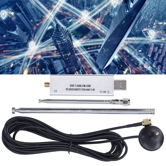 Receptor SDR, Receptor De Radio Definido Por Software Amplificador De Bajo Ruido RTL2832U R820T2 TCXO BIAS T HF Portátil Para Viajes Camping