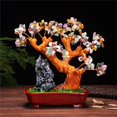 thumbnail image 4 of THY COLLECTIBLES Stunning Feng Shui Mix Gemstone Quartz Bonsai Money Tree, 4 of 4