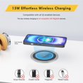 thumbnail image 3 of Enchufe desplegable Kungfuking para encimera de cocina con cargador inalámbrico, toma de corriente USB C de 15 W y 75 W, 8 enchufes y 4 puertos USB, 3 of 8