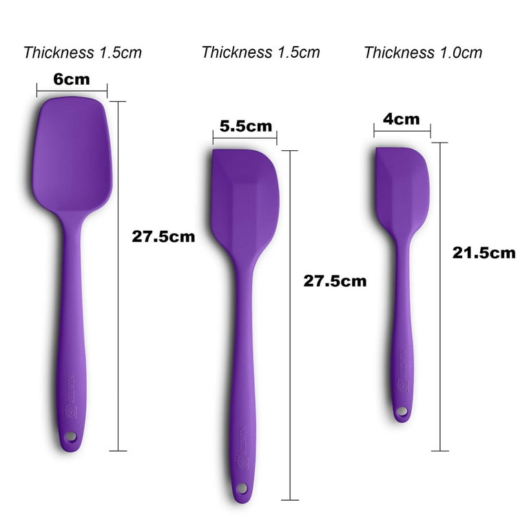 Silicone Spatula 4-piece Set, Heat-Resistant Spatulas, Non-stick Rubber  Spatulas with Stainless Steel Core