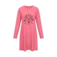 thumbnail image 6 of Taqqpue Womens Halloween Cotton Nightgown Long Sleeves Round Neck Sleepshirt Print Nightshirt Casual Plus Size Knee Length Sleep Dress Pullover Halloween Pumpkin Printed Sleep Shirt for Women, 6 of 6