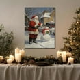 thumbnail image 2 of Christmas Wall Art Prints, Winter Christmas Picture Wall Decor Santa Snowman Canvas Artwork for Bathroom, Snow Scene Street Aesthetic Posters for Bedroom, Christmas Holiday Decor, 2 of 7