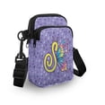 thumbnail image 3 of HELLHERO Butterfly Moon Letter Pattern Double Zipper Polyester Shoulder Bags Adult 4.33"x1.97"x7.09", 3 of 7