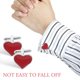 thumbnail image 3 of 1 par de gemelos de corazón para San Valentín, para esmoquin, eventos formales, atuendo de negocios, ocasiones especiales, accesorios para bodas y fiestas., 3 of 7