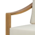 thumbnail image 4 of Barclay Acacia Wood Outdoor Club Chair with Cushion, Teak and Beige, 4 of 7
