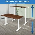 thumbnail image 2 of Mount-It! Electric Standing Desk White Frame with Extra-Wide 55" Desktop,  Ergonomic, 2 of 9
