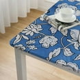 thumbnail image 5 of BANET  Azora Square Summer Tablecloth, Block Print Floral Table Cloth for Dining, Outdoors, Parties, Weddings I Grand Millenial Decor white, 5 of 8