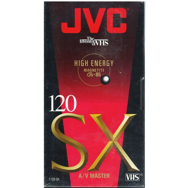 Cinta de vídeo VHS JVC T120DU, grado estándar, 120 minutos