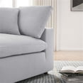 thumbnail image 6 of Maklaine Fabric Down Filled Overstuffed Corner Chair in Light Gray, 6 of 7