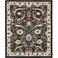 thumbnail image 3 of Unique Loom Cape Cod Espahan Rug Navy Blue/Black 7' 10" x 10' Rectangle Floral Traditional Perfect For Living Room Bed Room Dining Room Office, 3 of 7