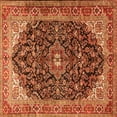 thumbnail image 1 of Ahgly Company Indoor Square Medallion Orange Traditional Area Rugs, 8' Square, 1 of 1