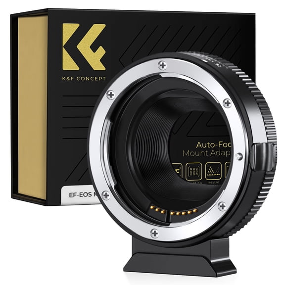 K&F Concept Cameras Auto Focus Lens Mount Adapter Compatible with Canon EF EF-S Lens and Canon EOS M Mount
