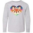 thumbnail image 3 of Inktastic Fox Lover Heart Cute for Girls Long Sleeve Youth T-Shirt, 3 of 5