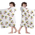 thumbnail image 4 of White Cow Head Hat Pattern Hooded Bath Towel，50"x30" for Ages 3 To 12 Kids, Quick Dry Lightweight Soft Microfiber Hood Beach Towel Cover Up for Kids, 4 of 7