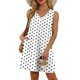 thumbnail image 4 of Vestido Corto para Mujeres Verano sin Mangas Cuello en V, Impresión de Moda con Bolsillos, Poliéster de Algodón Casual, 4 of 8