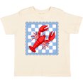 thumbnail image 3 of Inktastic Lobster Checkered Stamp Coastal Girls Toddler T-Shirt, 3 of 5