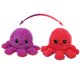 thumbnail image 5 of Muñeco de peluche de pulpo, peluche reversible, animal con tapa de doble cara, juguetes multicolores para bebés (rojo rosa púrpura), 5 of 9