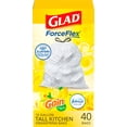 thumbnail image 1 of Bolsas de basura Glad ForceFlex Tall Kitchen, 13 litros, aroma a limón, 40 unidades, 1 of 9