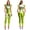 Green, variant on Alien Astronaut Space Party Jumpsuit for Women's Fly Sleeve Metallic Cosplay Unitard Silver XL
