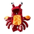 thumbnail image 1 of Pets Halloween Red Crab Costume Cosplay Dog Clothes Winter Jacket for Small Dogs, 1 of 8