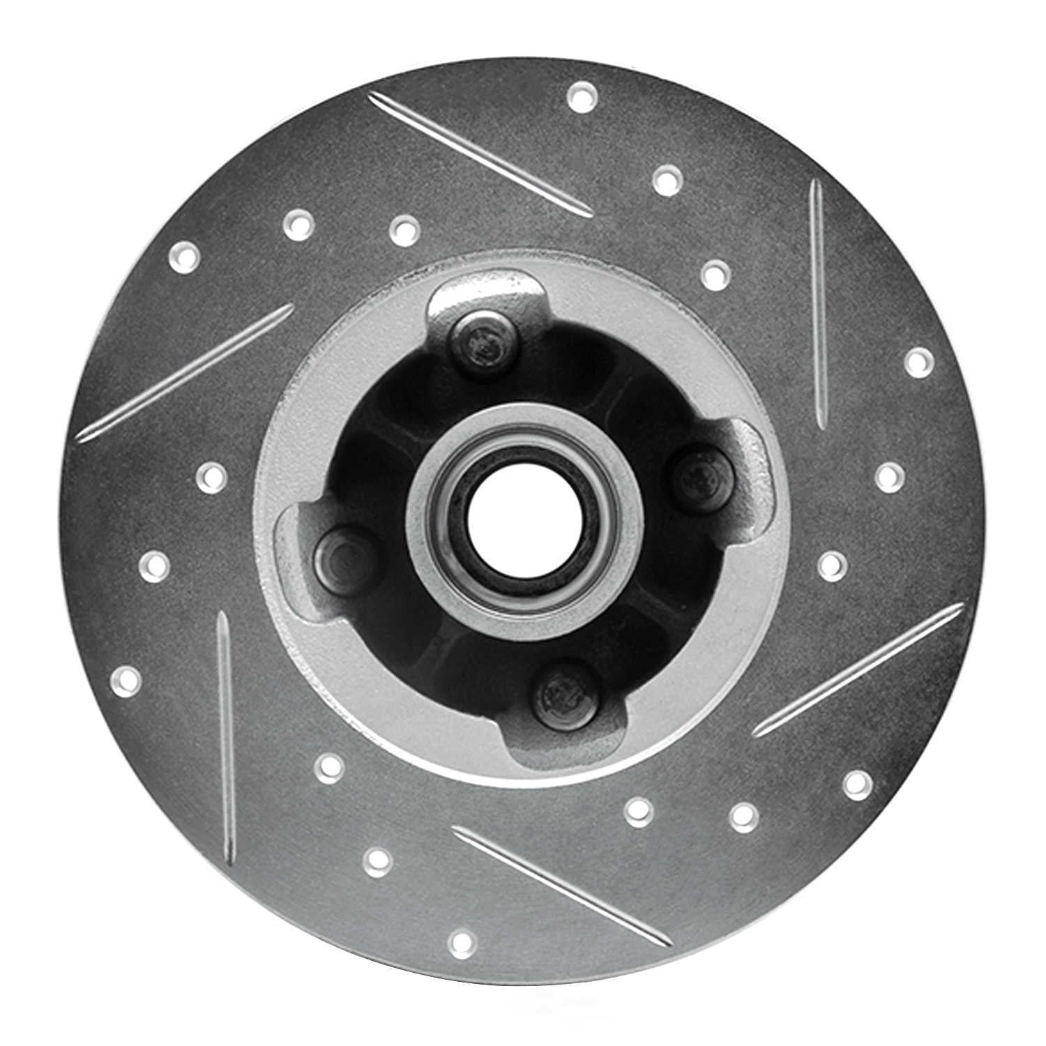 Dynamic Friction Company 631-47012L DFC Brake Rotor - Drilled And Slotted - Silver