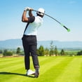 thumbnail image 2 of Gymax Golf Swing Trainer Aid 47'' Warm-up Practice Stick w/Weighted Head for Grip Green, 2 of 10