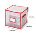thumbnail image 2 of Votnto Christmas Ornaments Storage Box, Christmas Storage Box with Adjustable Dividers, Store up to 32 or 64 Christmas Ornaments, Plastic Xmas Ornaments Storage with Zippered Closure & Two Handles, 2 of 8