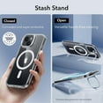 thumbnail image 4 of ESR MagSafe Bumper Cell Phone Case with Stash Stand for iPhone 15 Plus, Clear, 4 of 8