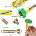 thumbnail image 5 of Garden Hose 20/50/75/100FT Stainless Steel Metal Water Hose with Brass Nozzle, Heavy Duty Lightweight Metal Hose for Yard, Outdoor Lawns, 5 of 11