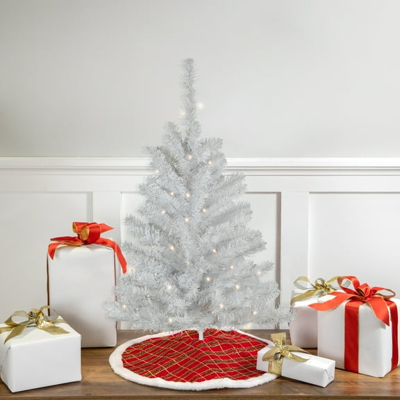 Northlight Pre-Lit Battery Operated LED Medium Pine Artificial Christmas Tree - 3' - Clear Lights