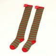 thumbnail image 4 of Aoochasliy Christmas Socks Womens Long Tube Knee Socks Striped Garter Accessories Christmas Gifts Socks Party, 4 of 6