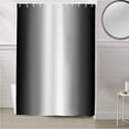 thumbnail image 5 of Fabric Shower Curtain, Black and White Gradient Bathroom Curtain with 12 Hooks Waterproof No Bad Odor Machine Washable Bath Curtains for Bathroom, Spa Room, 72"x72", 5 of 6