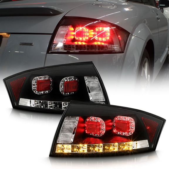 Black 2000-2006 Audi TT Quattro Lumileds LED Tail Lights Brake Lamps Left Right