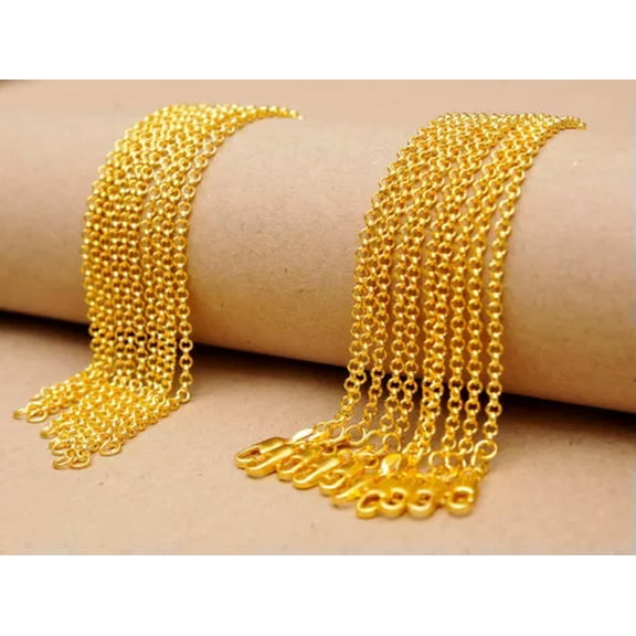 10PCS 16-30inch 18KGF Gold Pearl Cross Necklace Accessory Jewelry Necklace