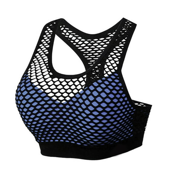 Lolmot Removable Padded Bra Yoga Running Breathable Bras Dry Fitness Lady Sexy Mesh Vest Bra