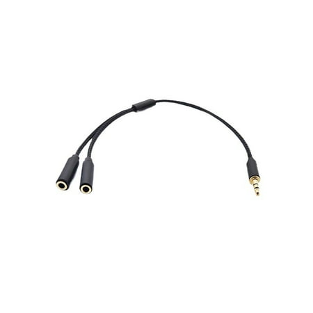 KAIXUDA USA 3.5mm AUX Audio Splitter Cable (1 Male to 2 Female) for Stereo Headphones & Speaker Connection, Metallic Y Splitter for Couples/Friends