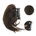 thumbnail image 3 of Unique Bargains 1 Pc Ball Hair Bun Wig Hair Clips for Hair Extension 11.02" Length Light Brown, 3 of 5