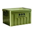 thumbnail image 1 of Contenedor de almacenamiento con tapa, caja de almacenamiento multifuncional grande con tapa para juguetes Verde, 1 of 9