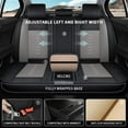 thumbnail image 4 of LAONNVIR Car Seat Covers Full Set Fit for Ford Ranger 2019-2024 Waterproof Breathable Leather Seat Protector with Airbag Compatible Automotive 5 Seat Cushions Cover (Black+Grey), 4 of 5