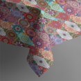 thumbnail image 5 of Boho Bohemia Flower Rectangle Tablecloth 60"x120",Waterproof Polyester Rectangle Table Cloth, Wipeable Spillproof Polyester Tablecloth for Dining, Camping, Indoor and Outdoor, 5 of 6