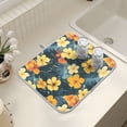 thumbnail image 7 of Ryvnso Tropical Leaf Flower Dish Drying Mat for Kitchen Countertop 16x18 Small Dish Pad Drainer Rack Dish Sink Mats, 7 of 7