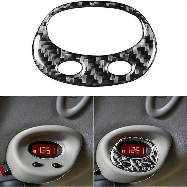 For Mini Cooper Hatch One R50 R53 2002-2004 Head-up Display Sticker Carbon Fiber Car Over Head Display Digital Watch Frame Trim