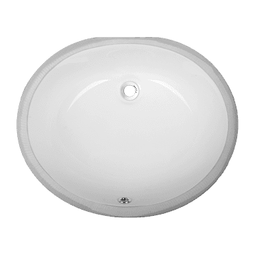 Magnolia Sinks 15" x 12" White Oval Porcelain Ceramic Undermount Bathroom Vanity Vessel Sink