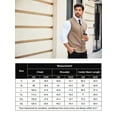 thumbnail image 5 of Coshow Men's Knitted Vest V neck Button Down Sleeveless Vest Casual Chunky Knit Cardigan, 5 of 5